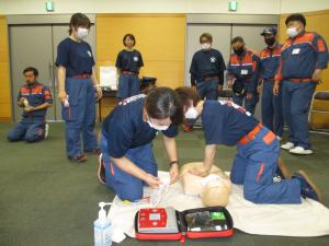 AEDを使用した訓練