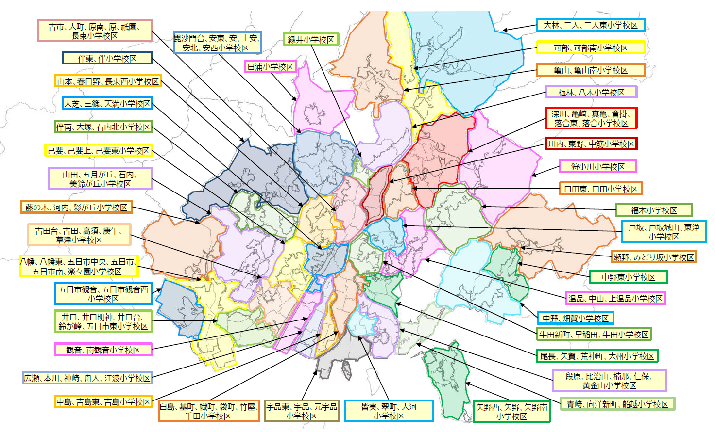 地図:広島市浸水(内水)ハザードマップ作成・改定状況