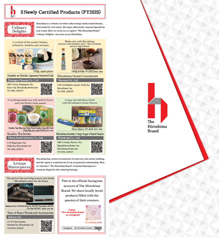 The Hiroshima Brand English Leaflet Is Now Available