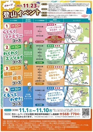 チラシの写真：第12回東区牛田山ぐるっとハイキング（裏）