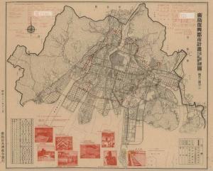 地図:広島復興都市計画図
