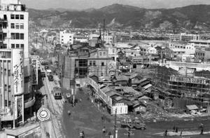 写真:昭和28年の八丁堀一帯