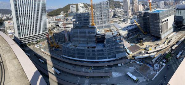 上空からの広島駅南口広場の写真4