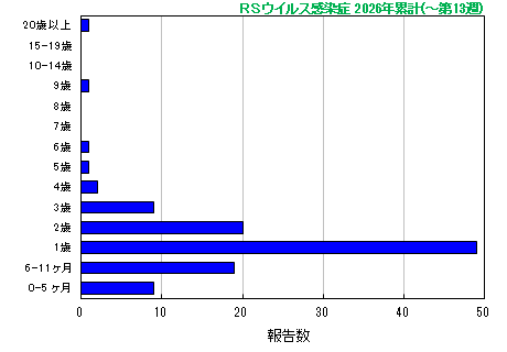 グラフ：RSウイルス　今年の累計