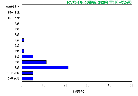 グラフ：RSウイルス　今年の累計