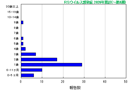 グラフ：RSウイルス　今年の累計
