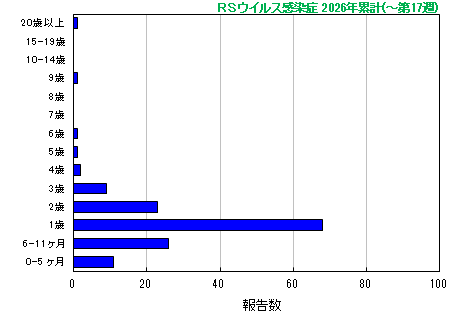 グラフ：RSウイルス　今年の累計