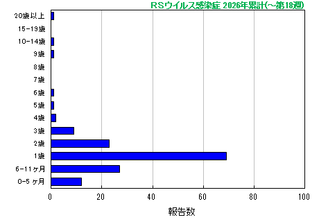 グラフ：RSウイルス　今年の累計