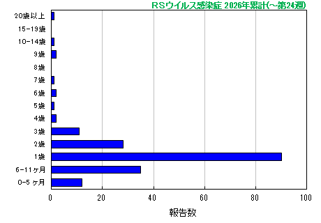 グラフ：RSウイルス　今年の累計