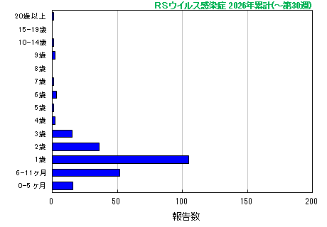 グラフ：RSウイルス　今年の累計