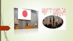 新入生宣誓と学校長式辞の写真