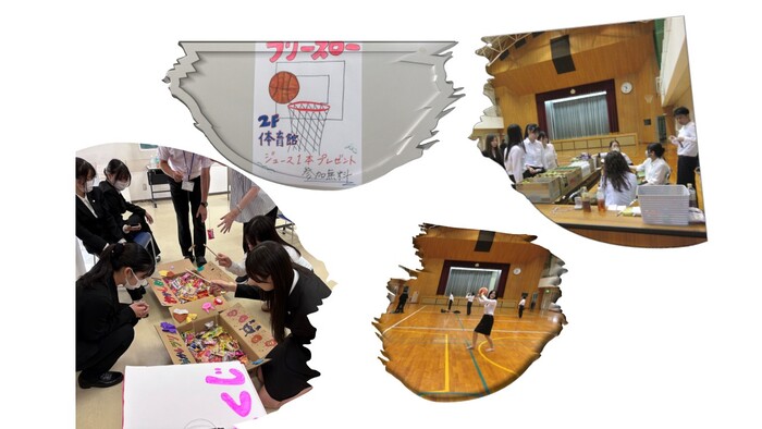 フリースローお菓子釣り