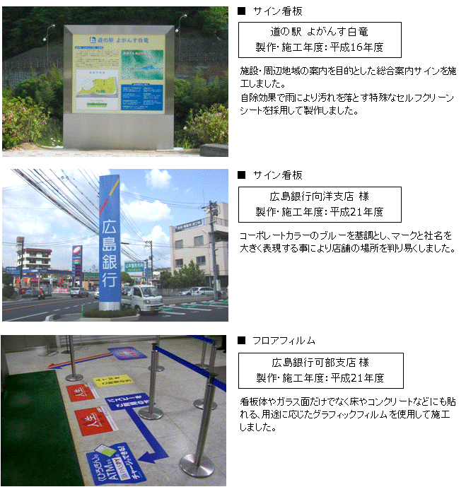 写真：製品の説明及び施工状況