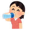 イラスト：水分補給（女性）
