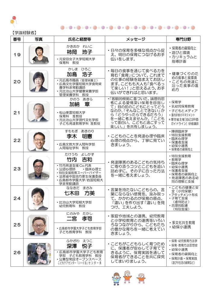 アドバイザー一覧3ページ目