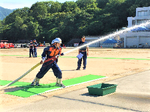 写真：ポンプ操法訓練(6月)