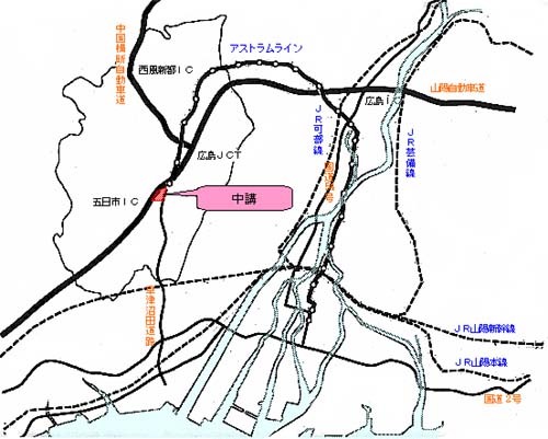 地図：事業位置図（中講地区）