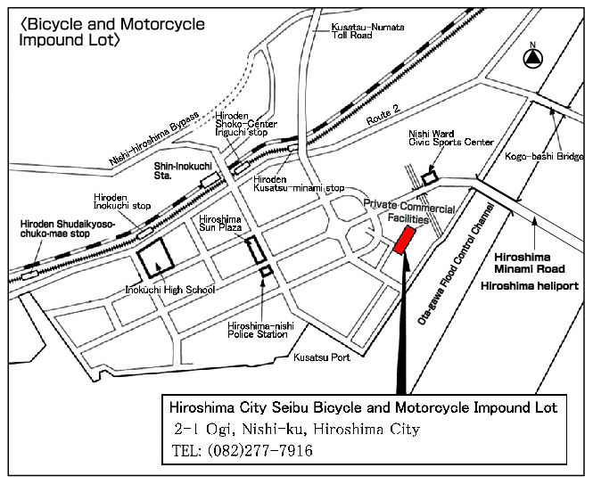 地図：保管所周辺
