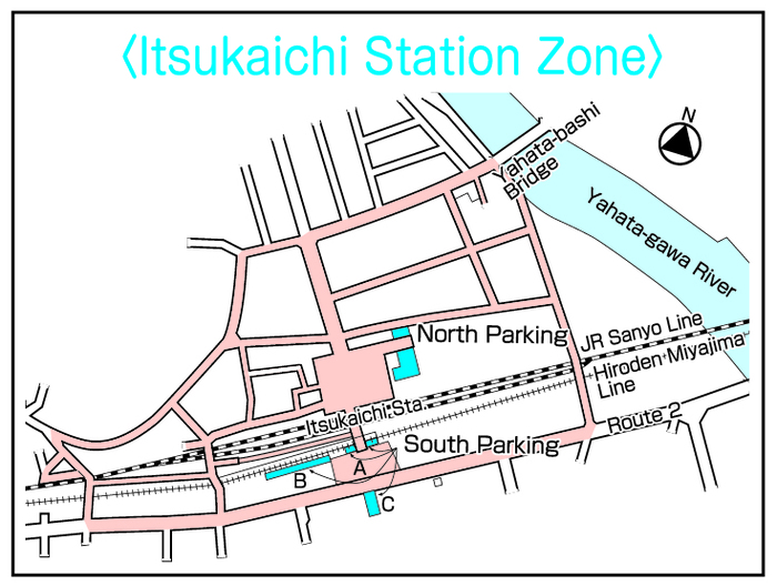 五日市駅周辺の地図