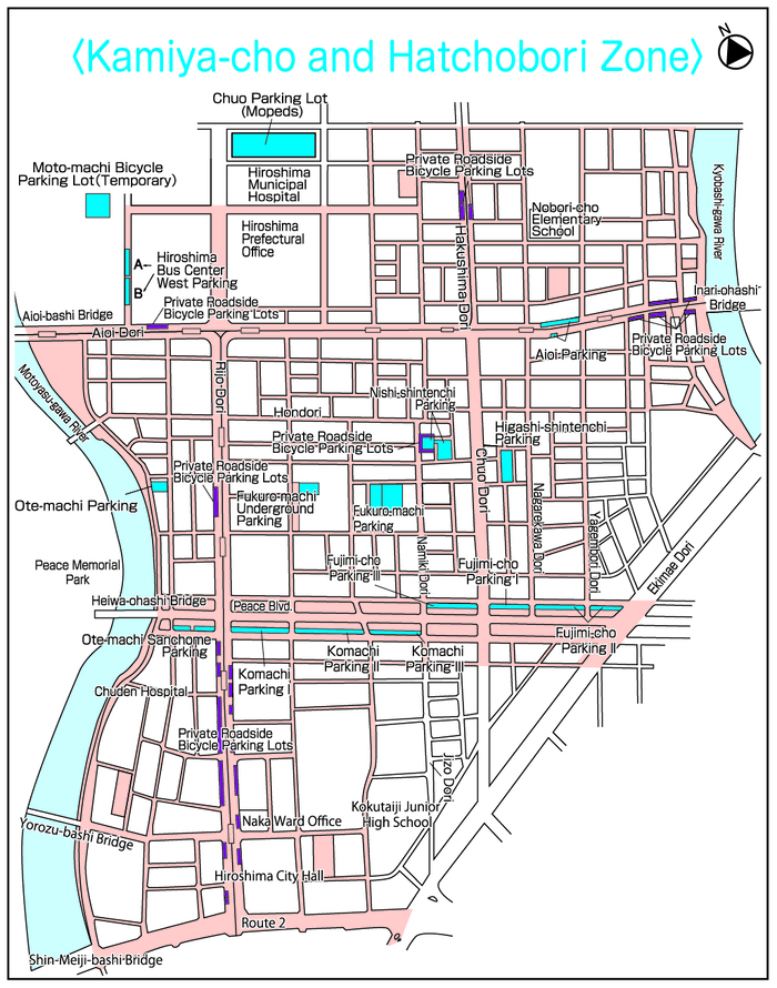 地図：紙屋町・八丁堀周辺