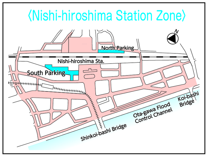 地図：西広島駅周辺