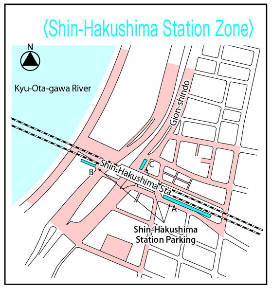 mapa：Sa paligid ng Shin-Hakushima Station