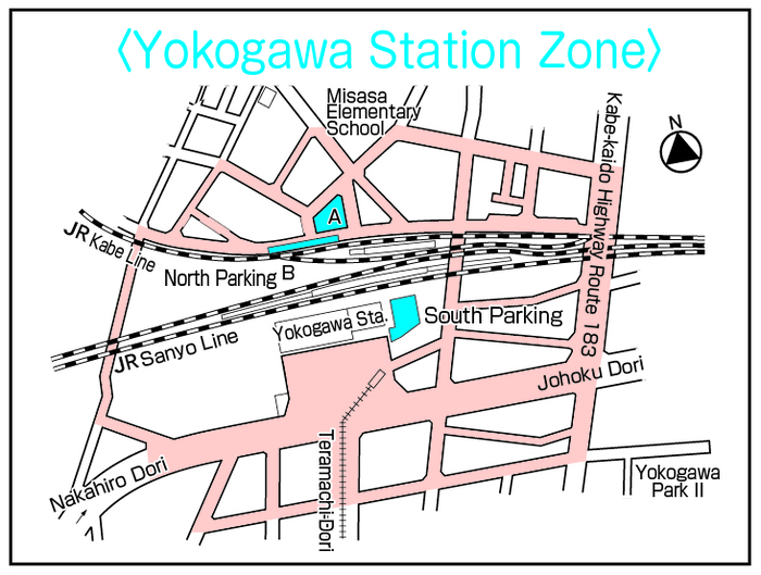 mapa：Sa paligid ng Yokogawa Station
