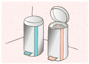 イラスト：蓋つきゴミ箱
