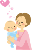お母さんとお子様のイラスト