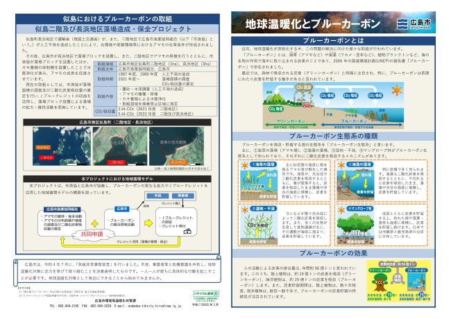 写真：地球温暖化とブルーカーボン　リーフレット1