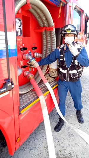 写真：可搬ポンプ取扱い訓練の様子6