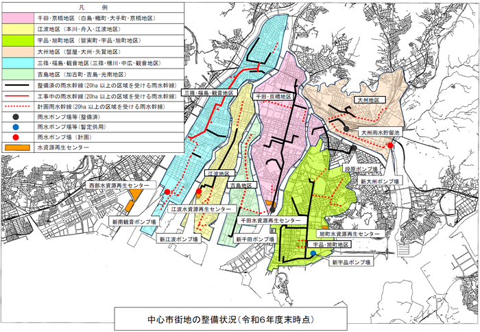 イラスト：浸水対策整備図