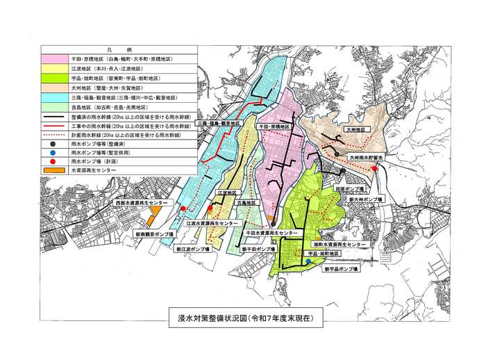 イラスト:浸水対策整備図