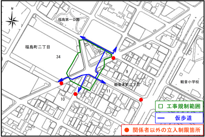 イラスト：避難を呼び掛けている区域と関係者以外の立入規制箇所