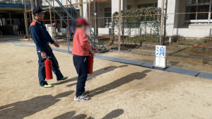 写真:消火体験