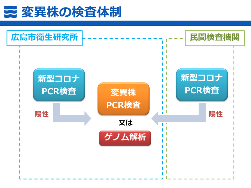 イラスト：変異株の検査体制