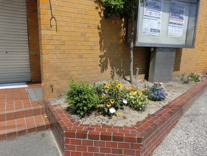 広島県信用組合安古市支店の花壇の写真1