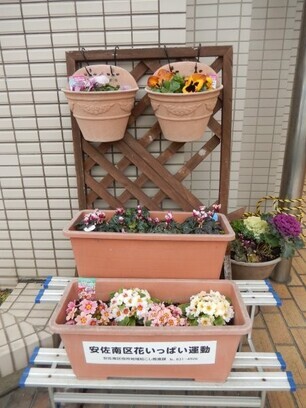 祇園西公民館の花壇の写真1