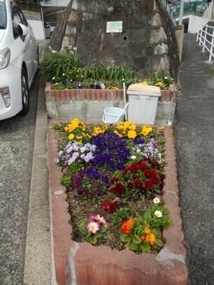 長束西四丁目の花壇の写真1