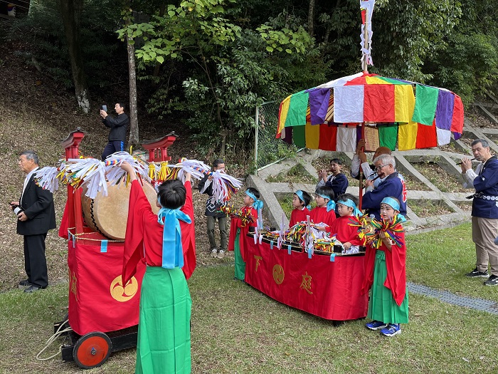 亀山八幡神社祭りはやし行事見学会