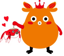 イラスト：柳井市観光協会マスコットキャラクター　ハレマル