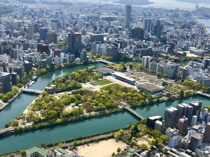 平和記念公園の航空写真