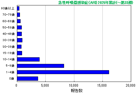 グラフ：急性呼吸器感染症（ARI）今年の累計