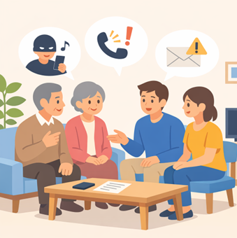 家族などで話しておく