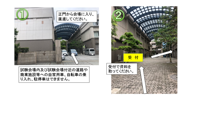 写真：舟入高等学校　道順案内