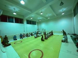 写真:レスリング体験会1