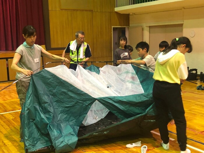 上温品地区での防災活動（東区）の写真