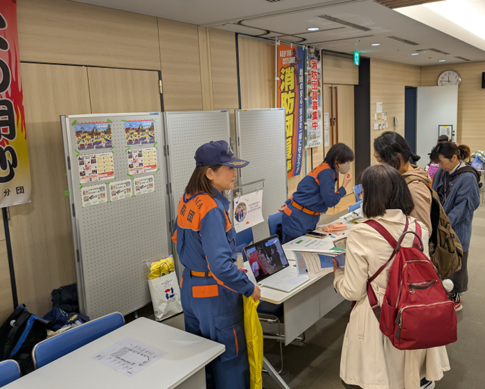 佐伯消防団女性隊　出展の様子