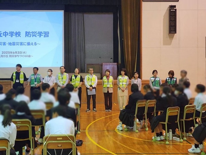 「五月が丘学区における小中学生への防災学習の取組」（佐伯区）写真