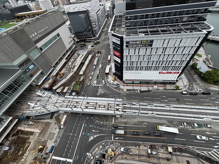 広島駅前交差点付近の写真